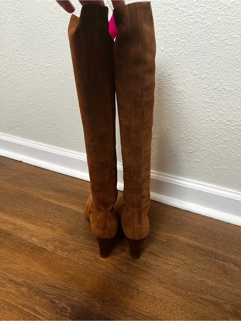 Vince Cognac Suede Knee High Boot Size 6
